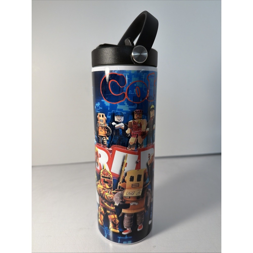 Roblox 20 oz hot and cold Stainless Steel Tumbler with Built-In Straw For Colton